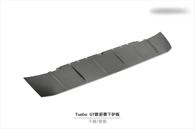 KM Carbon Fiber Front Lip Bumper Splitter Trim Skid Plate for E3.1 9Y0.1 Turbo-GT Upgrade Carbon Fiber Black 2018-2023 High